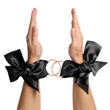 Silk Clip-on Bondage Restraints - Black