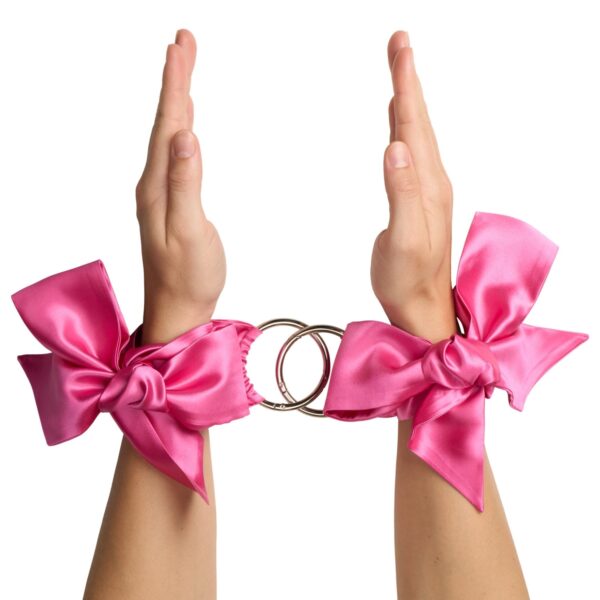 Silk Clip-on Bondage Restraints - Pink